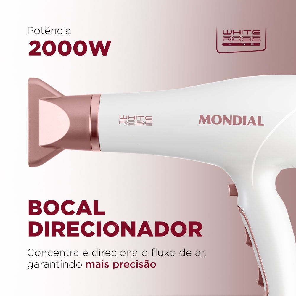 Secador De Cabelos Mondial Tourmaline Ion Scn-50 2000w 110v Secador De Cabelos Mondial Tourmaline Ion Scn-50 2000w 110v